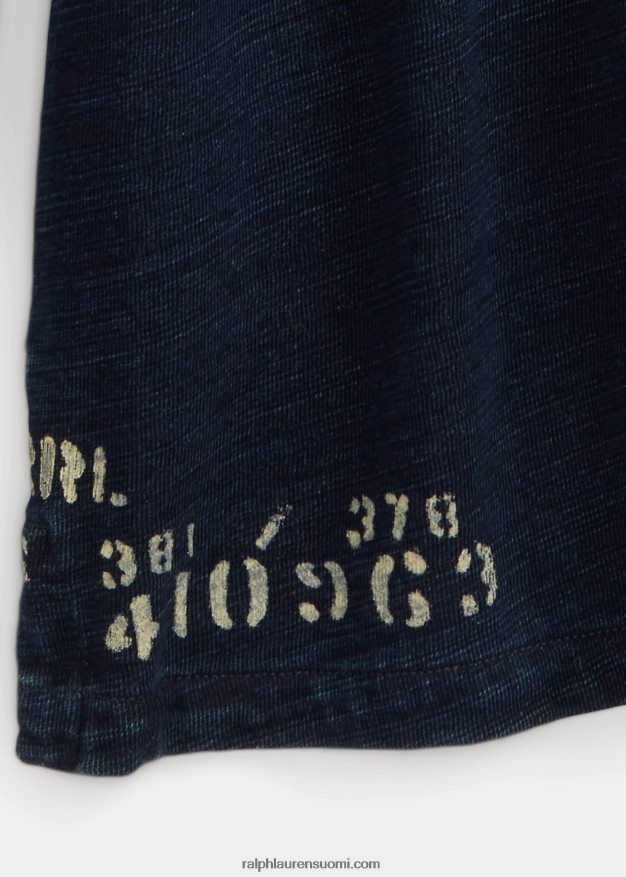 Ralph Lauren miehet ranskalainen frotee rugbypaita 0Z24ZR1778 indigo