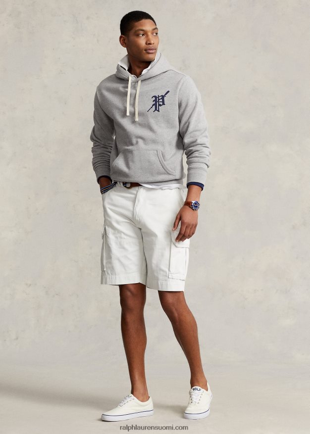 Ralph Lauren miehet 10,5 tuuman rennosti istuva twill-shortsi 0Z24ZR319 kannenpesuaine valkoinen