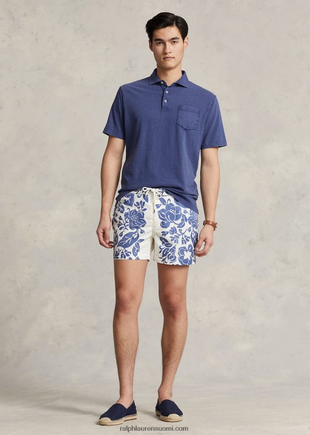 Ralph Lauren miehet 4 tuuman uimahousu 0Z24ZR1099 satulakimpun riutta