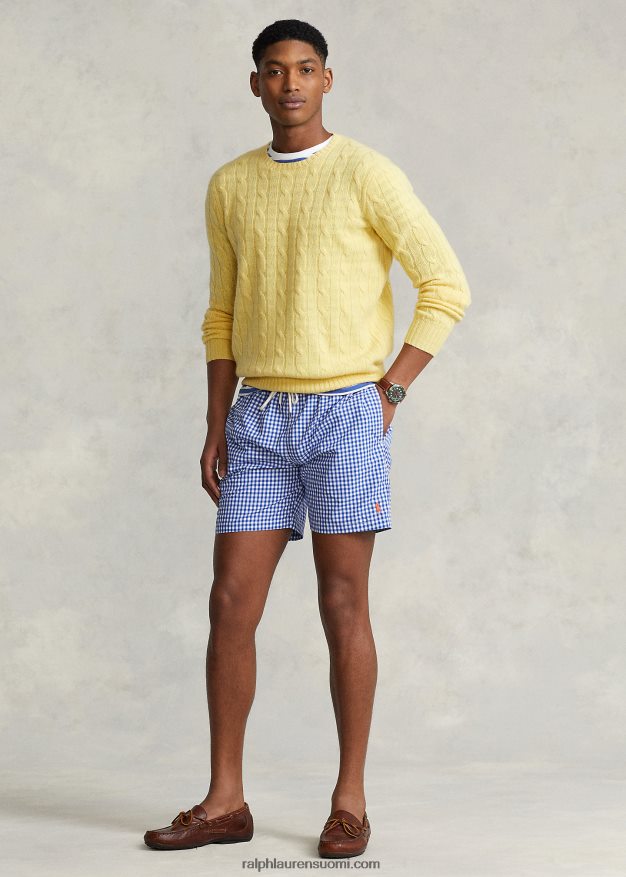 Ralph Lauren miehet 5,75 tuuman klassinen Traveler-uimahousu 0Z24ZR450 risteily kuninkaallinen gingham