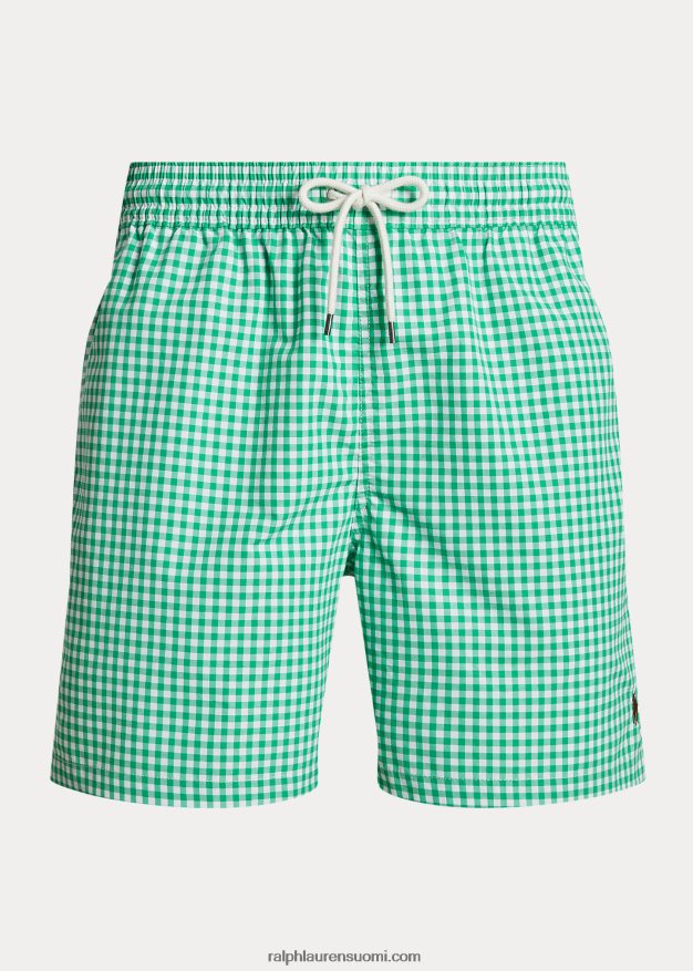 Ralph Lauren miehet 5,75 tuuman klassinen Traveler-uimahousu 0Z24ZR451 cabo vihreä gingham