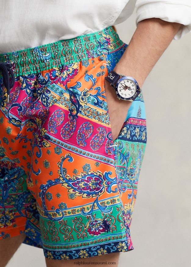 Ralph Lauren miehet 5,75 tuuman klassinen Traveler-uimahousu 0Z24ZR699 provencelainen medaljonki