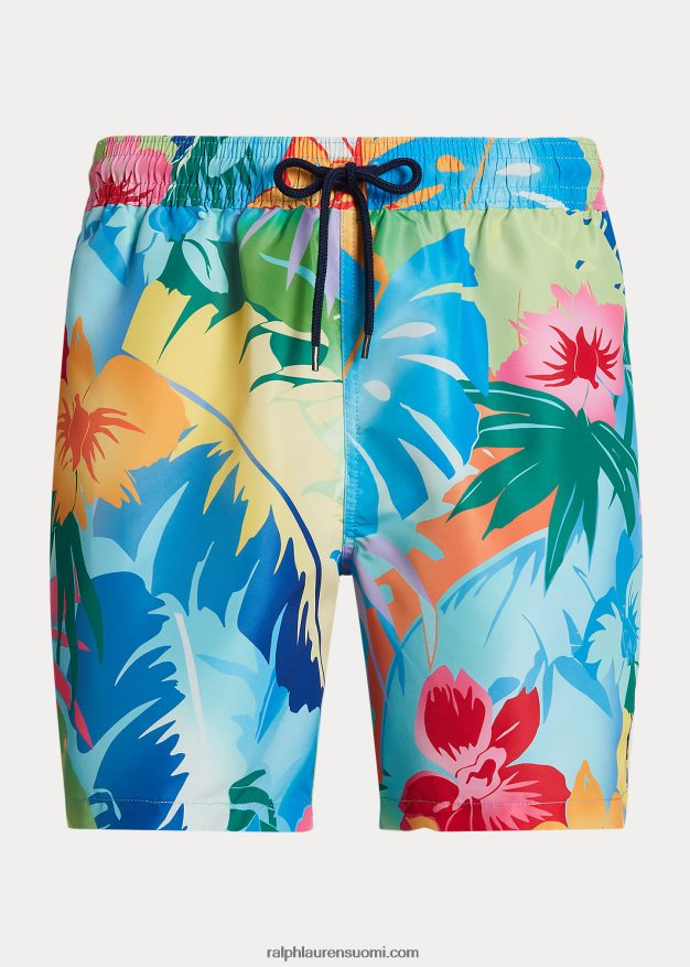 Ralph Lauren miehet 5,75 tuuman klassinen Traveler-uimahousu 0Z24ZR733 Palm Cove kukkainen