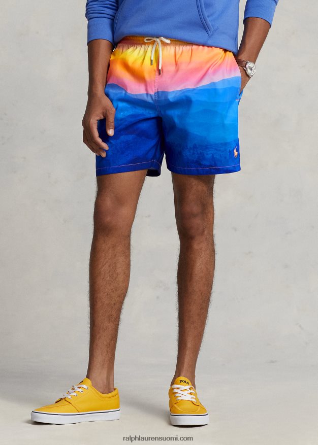 Ralph Lauren miehet 5,75 tuuman klassinen Traveler-uimahousu 0Z24ZR766 ridgecrest valokuvatulostus