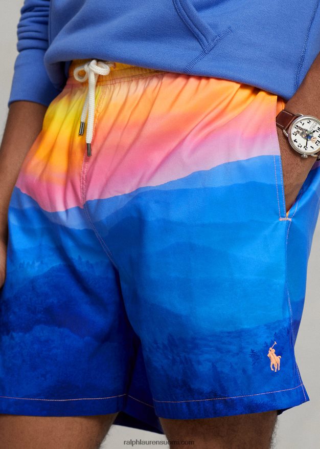 Ralph Lauren miehet 5,75 tuuman klassinen Traveler-uimahousu 0Z24ZR766 ridgecrest valokuvatulostus