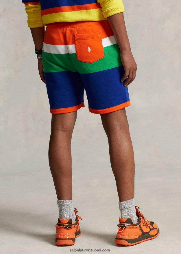 Ralph Lauren miehet 6 tuuman logoraidallinen fleece lyhyt 0Z24ZR1218 purjehdus oranssi multi