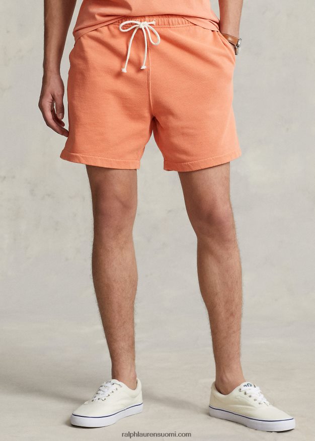 Ralph Lauren miehet 6 tuuman vaatevärjätty fleece-shortsi 0Z24ZR693 oranssi