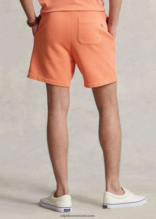 Ralph Lauren miehet 6 tuuman vaatevärjätty fleece-shortsi 0Z24ZR693 oranssi