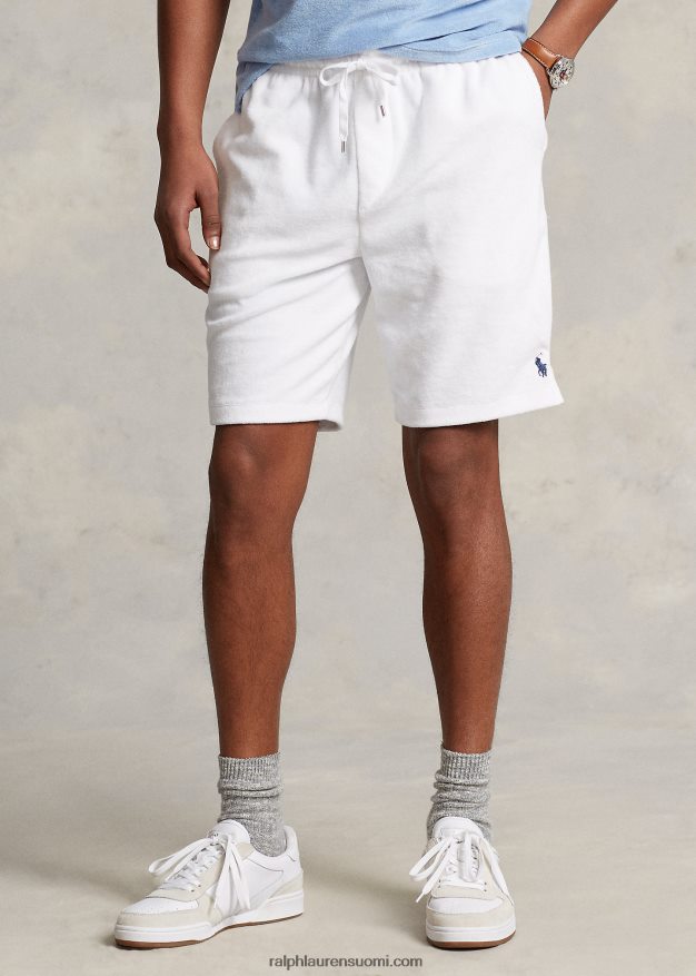 Ralph Lauren miehet 7,5 tuuman frotee lyhyt kiristysnyöri 0Z24ZR422 valkoinen