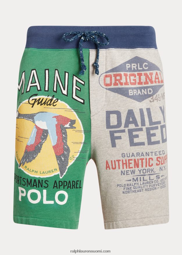 Ralph Lauren miehet 7,5 tuuman patchwork-fleece-grafiikkashortsi 0Z24ZR715 brooklyn kanerva multi
