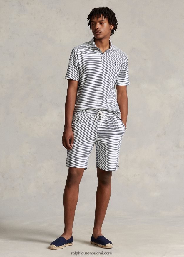 Ralph Lauren miehet 7,5 tuuman raidallinen trikoo lyhyt 0Z24ZR855 nevis/clancy sininen
