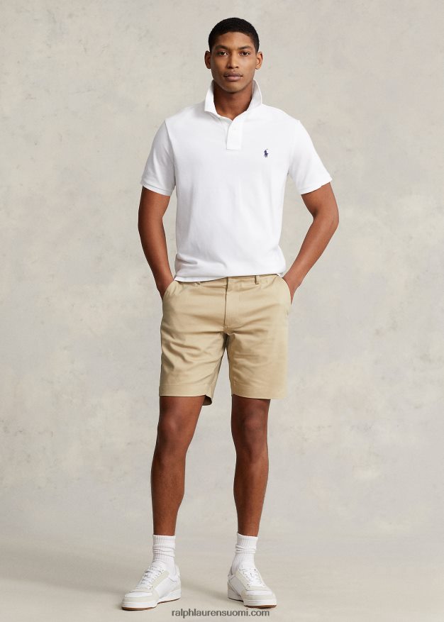 Ralph Lauren miehet 7 tuuman slim fit stretch Dobby-shortsi 0Z24ZR881 klassinen khaki