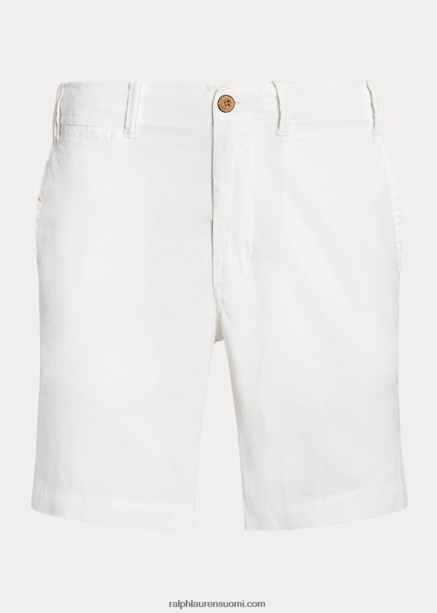 Ralph Lauren miehet 8-tuumainen suora istuva pellava-puuvillashortsi 0Z24ZR558 valkoinen