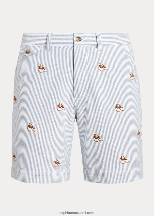 Ralph Lauren miehet 8 tuuman joustava suora istuvuus oxford short 0Z24ZR959 oxford-raita