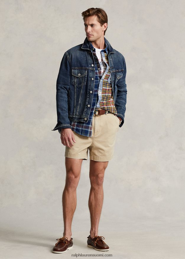 Ralph Lauren miehet cormac 5 tuuman rento istuvuus laskostettu lyhyt 0Z24ZR8445 rl khaki