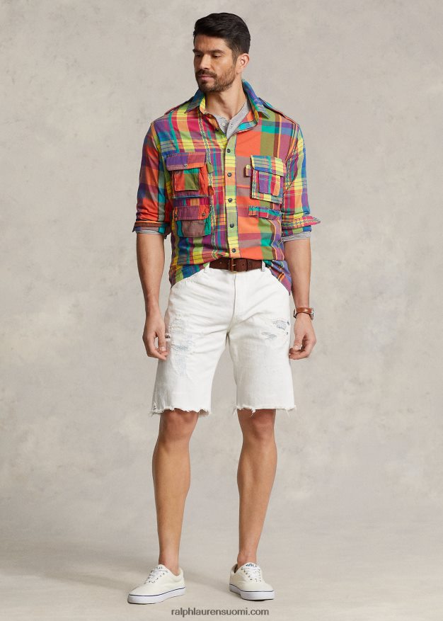 Ralph Lauren miehet hampton distressed cutoff denim short 0Z24ZR1388 williston pesu