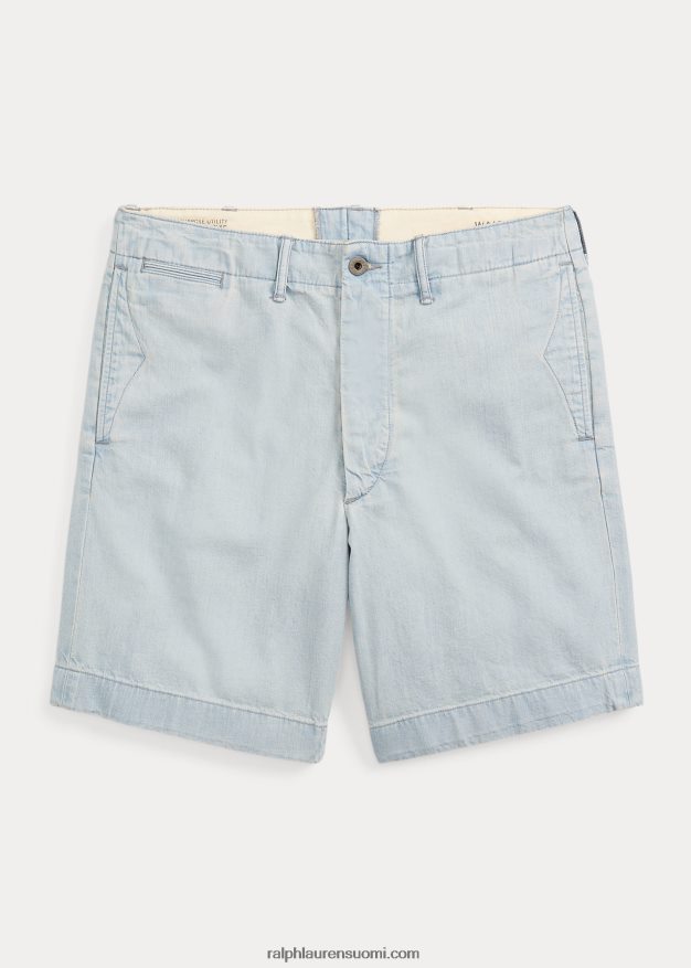 Ralph Lauren miehet indigo chino upseerin shortsi 0Z24ZR1704 haalistunut vauvansininen