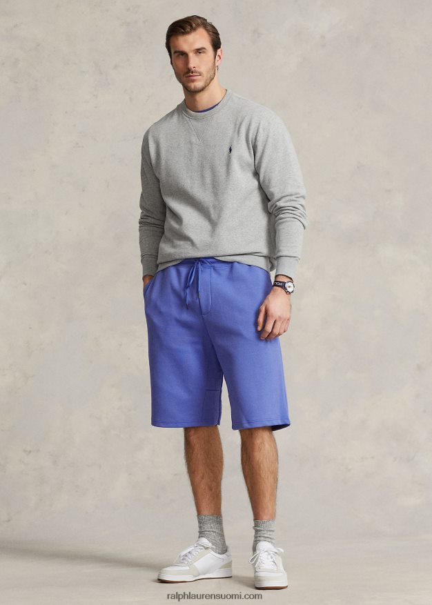 Ralph Lauren miehet kaksoisneulottu lyhyt 0Z24ZR1543 neitokivi sininen