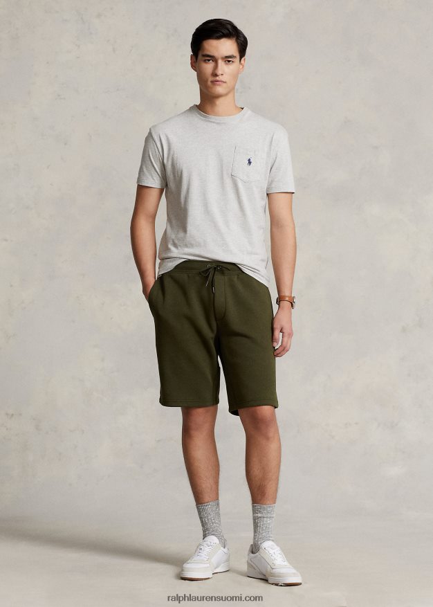 Ralph Lauren miehet kaksoisneulottu lyhyt 0Z24ZR8407 yrityksen oliivi