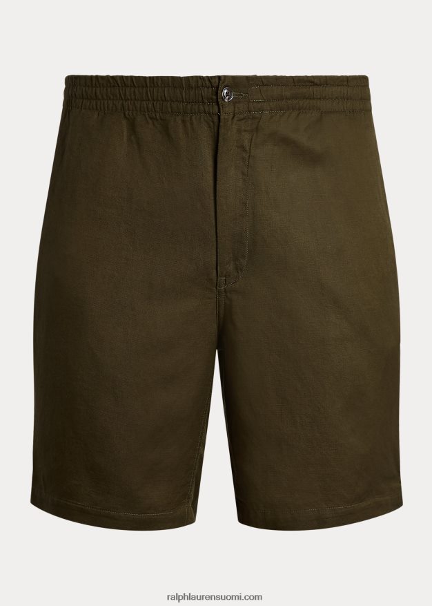 Ralph Lauren miehet polo prepster pellavasekoite lyhyt 0Z24ZR1644 katos oliivi