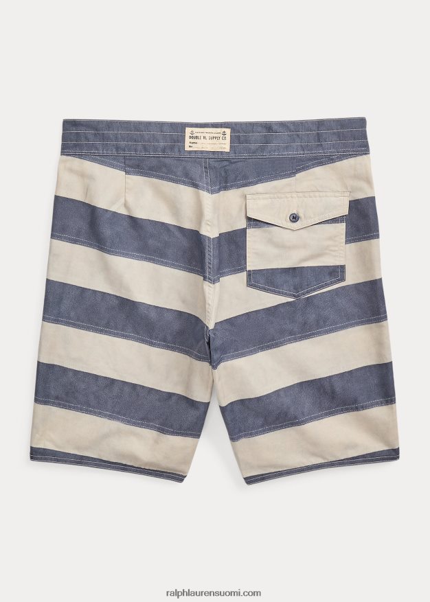 Ralph Lauren miehet raidallinen twill lyhyt 0Z24ZR1723 laivasto/kermanvärinen purjekangas stri