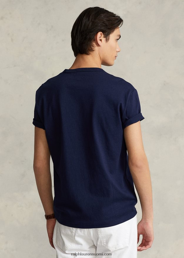 Ralph Lauren miehet Classic fit heavyweight jersey t-paita 0Z24ZR236 newportin laivasto