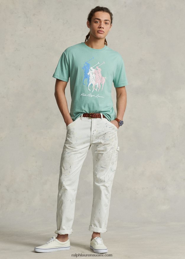 Ralph Lauren miehet Classic fit iso poni jersey t-paita 0Z24ZR349 essexin vihreä