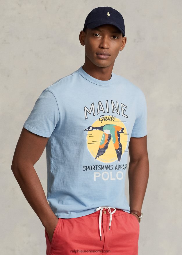 Ralph Lauren miehet Klassisen istuvuuden graafinen t-paita 0Z24ZR221 carolinan sininen