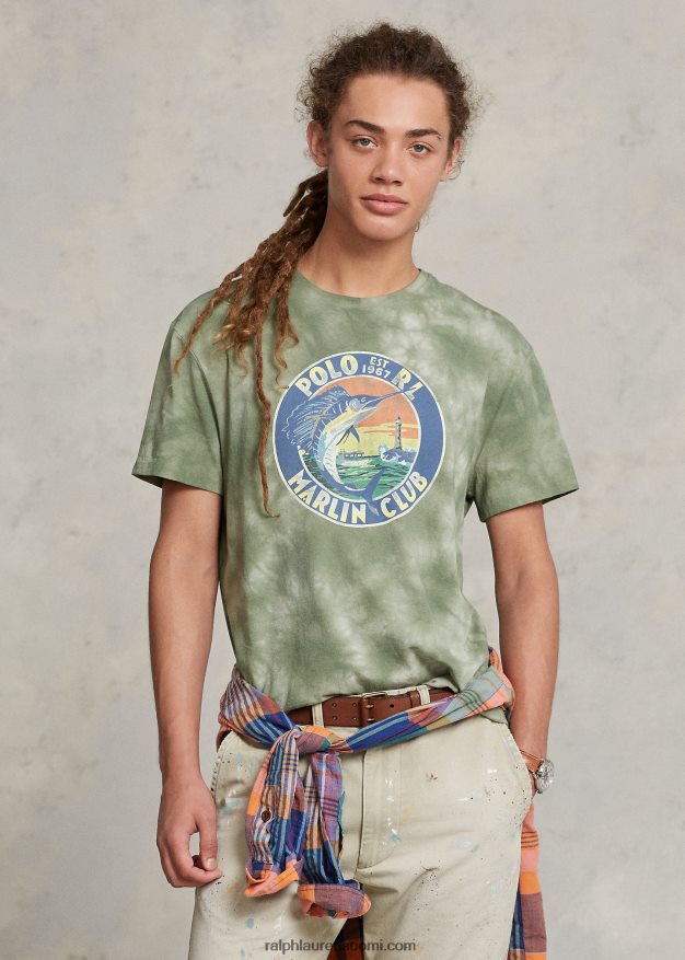 Ralph Lauren miehet Klassisen istuvuuden graafinen t-paita 0Z24ZR529 lastin vihreä