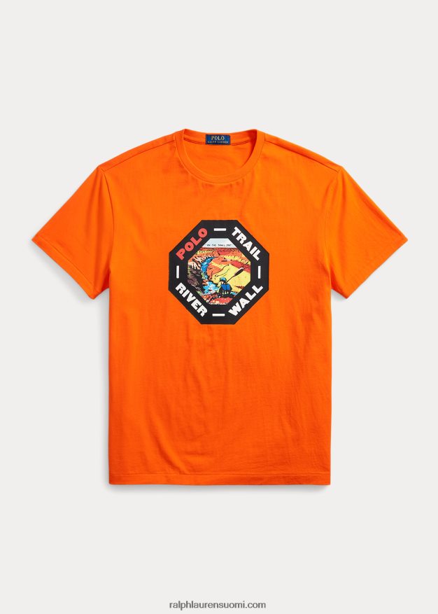 Ralph Lauren miehet Klassisen istuvuuden graafinen t-paita 0Z24ZR686 purjehtiva oranssi