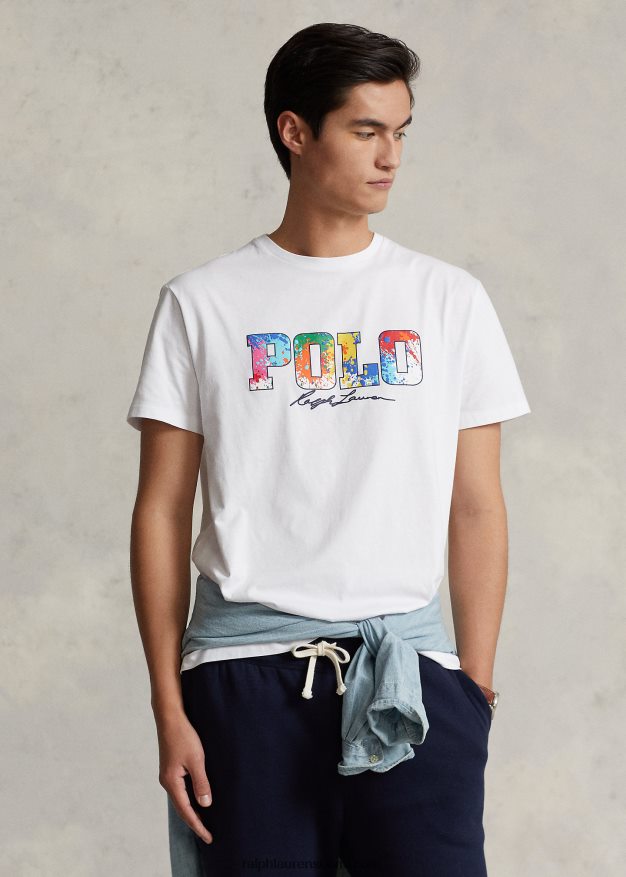 Ralph Lauren miehet Klassisen istuvuuden logoinen t-paita 0Z24ZR386 valkoinen