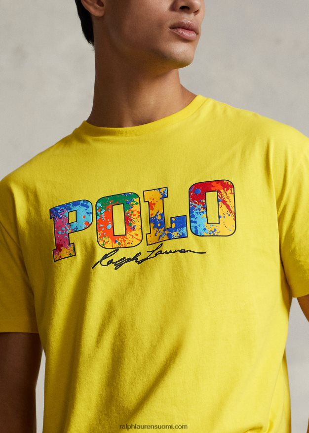 Ralph Lauren miehet Klassisen istuvuuden logoinen t-paita 0Z24ZR388 sitruunamurska