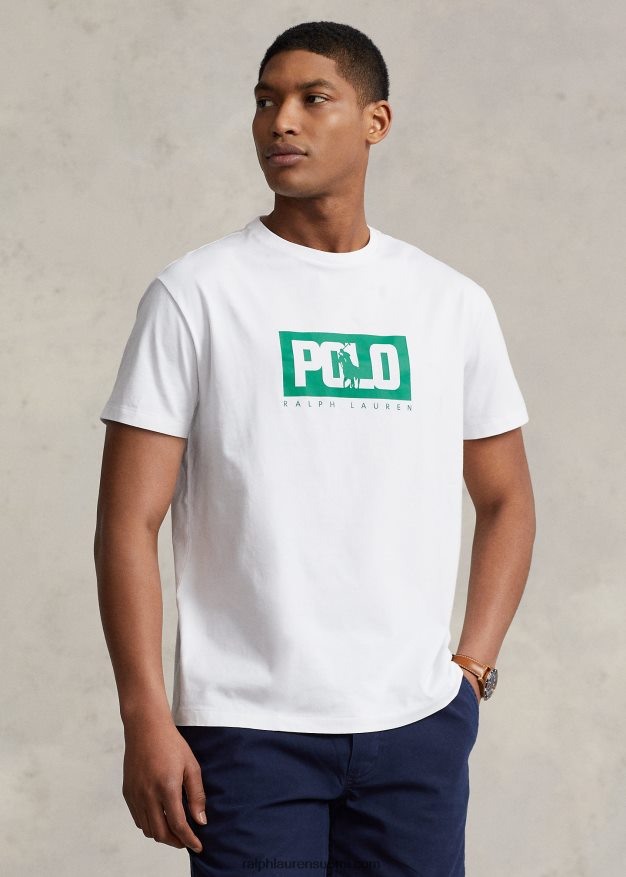 Ralph Lauren miehet Klassisen istuvuuden logoinen t-paita 0Z24ZR502 valkoinen