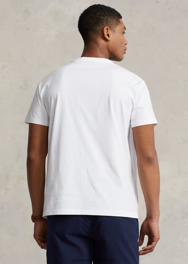 Ralph Lauren miehet Klassisen istuvuuden logoinen t-paita 0Z24ZR502 valkoinen