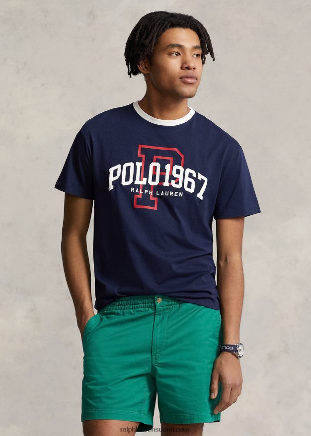 Ralph Lauren miehet Klassisen istuvuuden logoinen t-paita 0Z24ZR726 risteilylaivasto