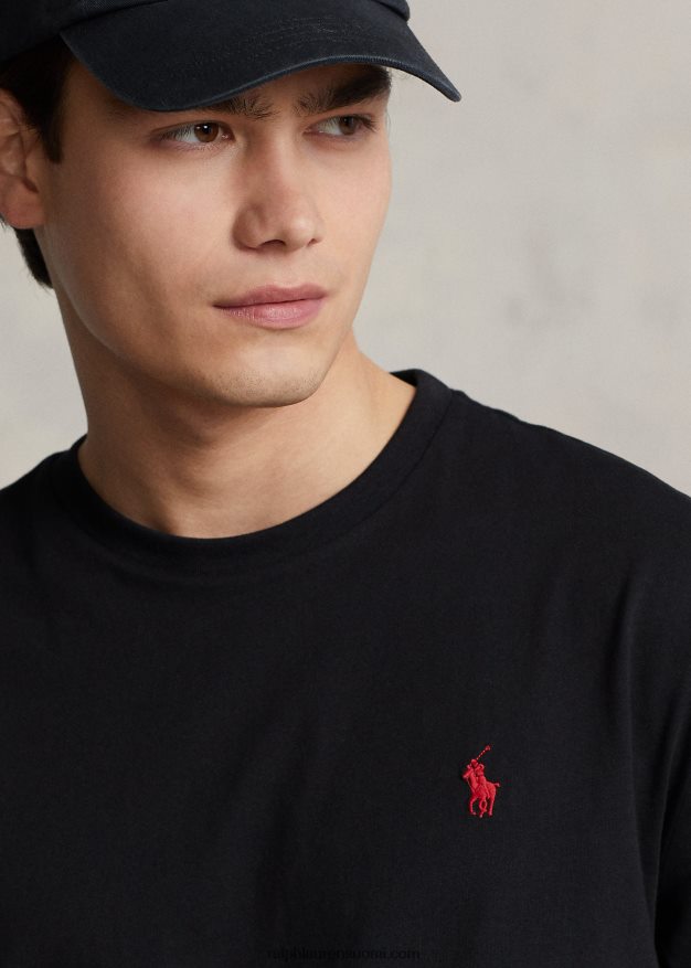 Ralph Lauren miehet Klassisen istuvuuden logoinen t-paita 0Z24ZR865 musta