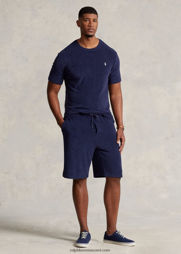 Ralph Lauren miehet frotee crewneck t-paita 0Z24ZR1410 newportin laivasto