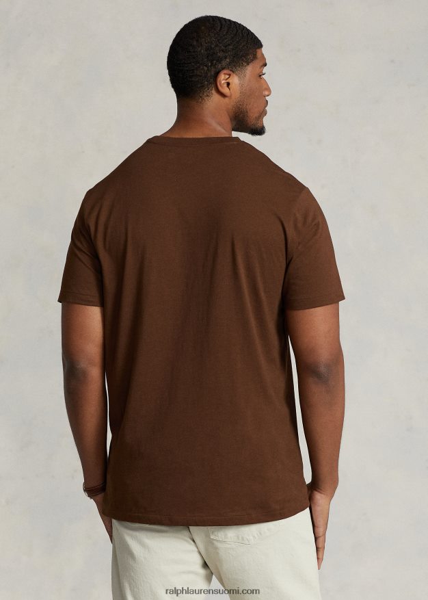 Ralph Lauren miehet jersey crewneck t-paita 0Z24ZR8709 oksa ruskea
