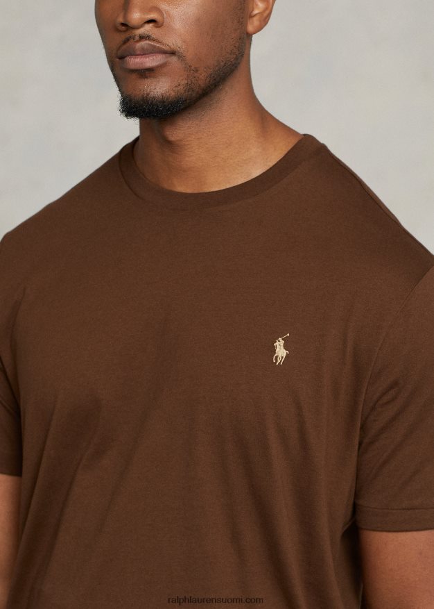 Ralph Lauren miehet jersey crewneck t-paita 0Z24ZR8709 oksa ruskea