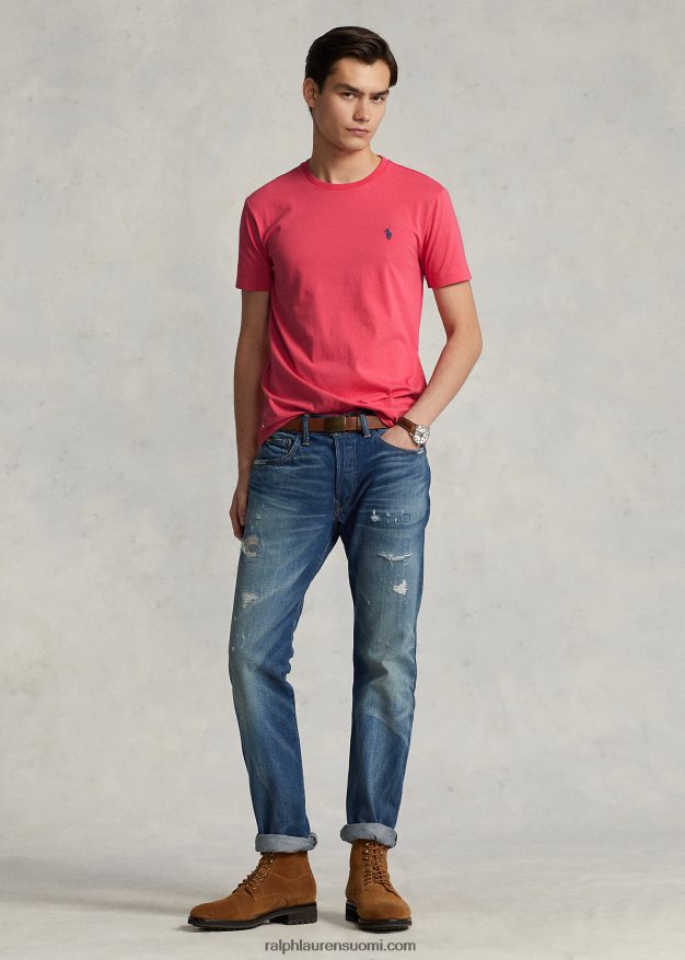 Ralph Lauren miehet jersey crewneck t-paita - kaikki sopii 0Z24ZR163 vaaleanpunainen