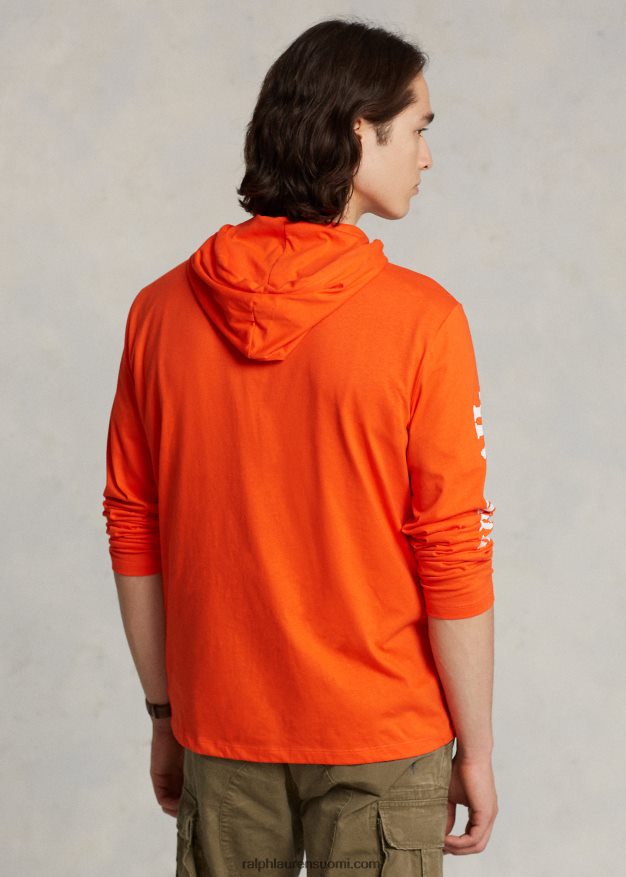 Ralph Lauren miehet jersey-graafinen hupullinen t-paita 0Z24ZR8495 aktiivinen oranssi