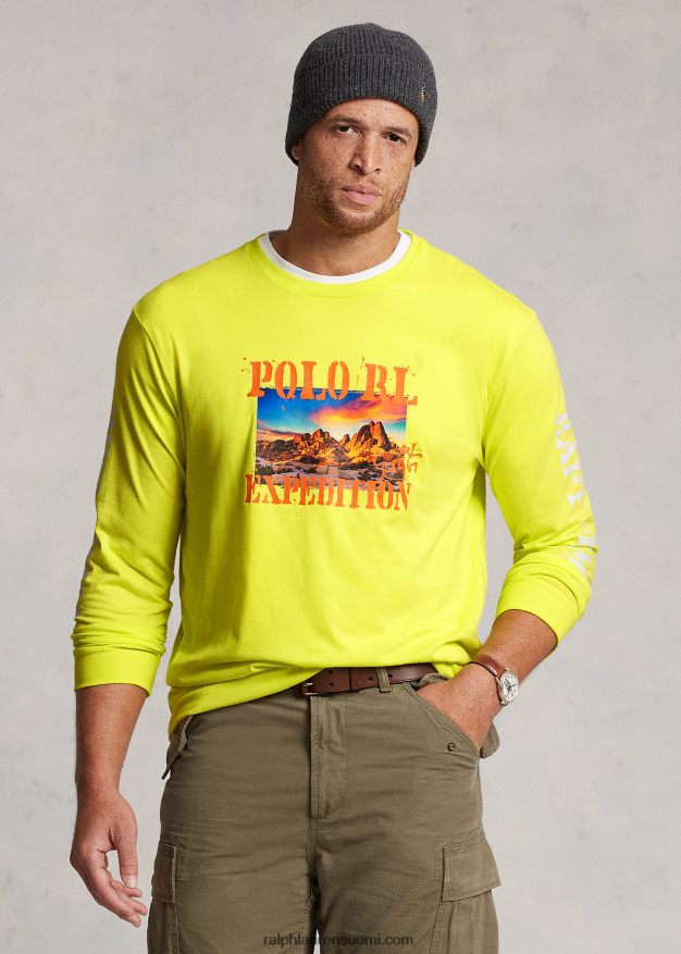 Ralph Lauren miehet jersey-graafinen t-paita 0Z24ZR1400 laser keltainen