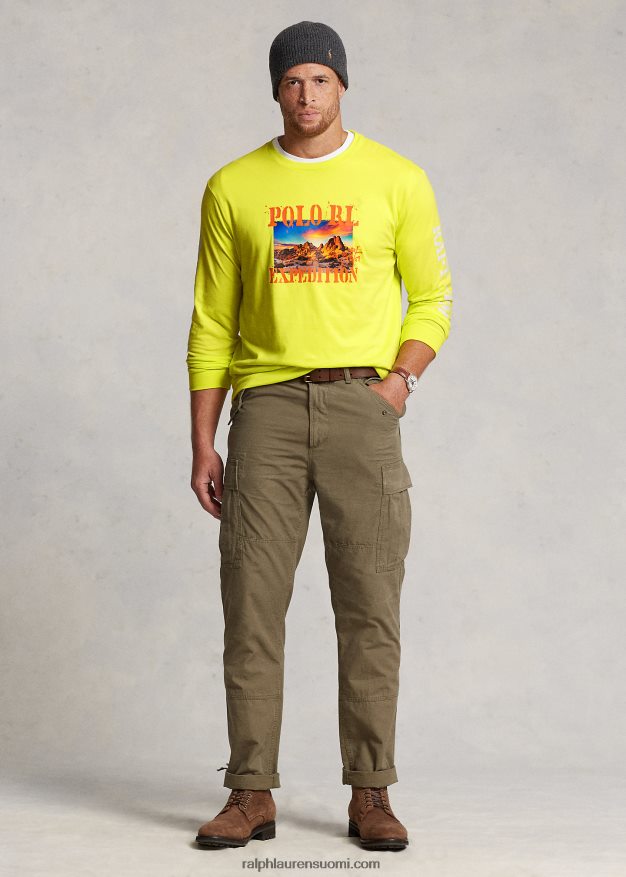 Ralph Lauren miehet jersey-graafinen t-paita 0Z24ZR1400 laser keltainen