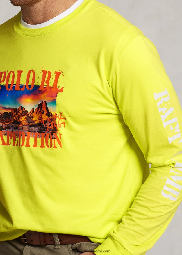 Ralph Lauren miehet jersey-graafinen t-paita 0Z24ZR1400 laser keltainen