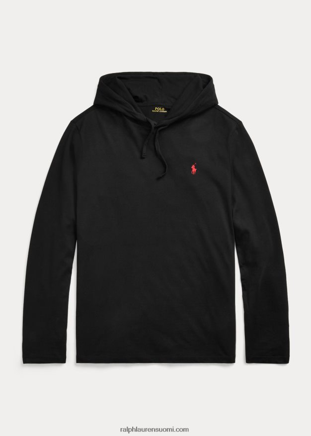 Ralph Lauren miehet jersey-hupullinen t-paita 0Z24ZR307 musta