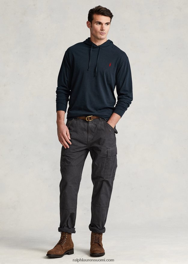 Ralph Lauren miehet jersey-hupullinen t-paita 0Z24ZR8397 musta