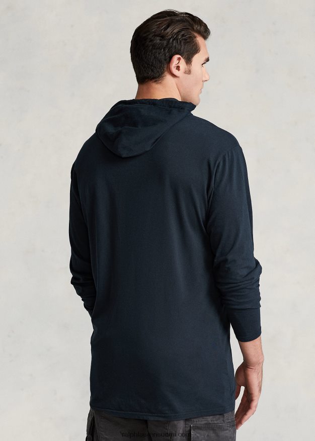 Ralph Lauren miehet jersey-hupullinen t-paita 0Z24ZR8397 musta