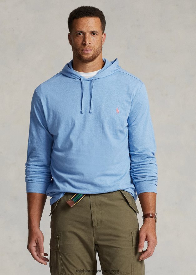 Ralph Lauren miehet jersey-hupullinen t-paita 0Z24ZR8398 pehmeä kuninkaallinen kanerva