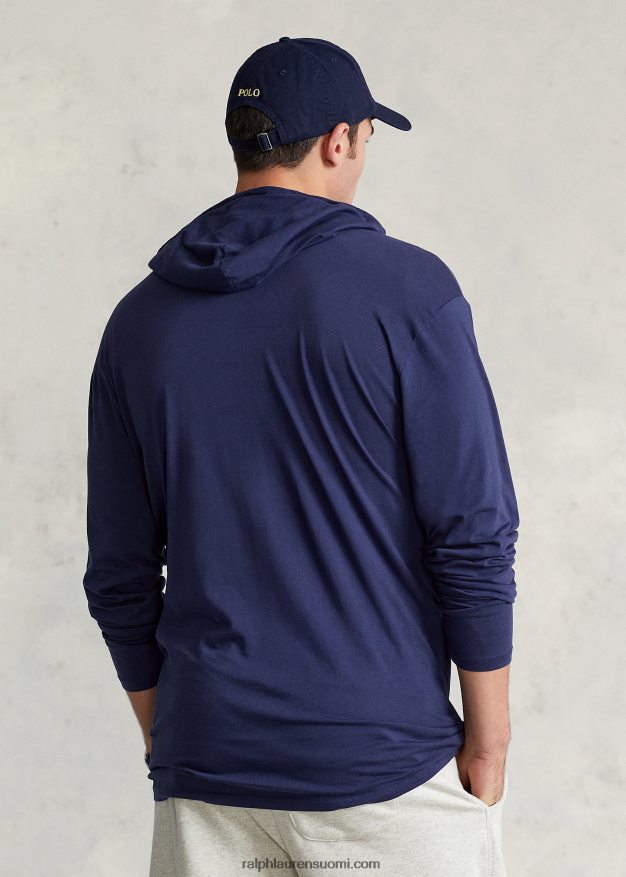 Ralph Lauren miehet jersey-hupullinen t-paita 0Z24ZR8399 muste