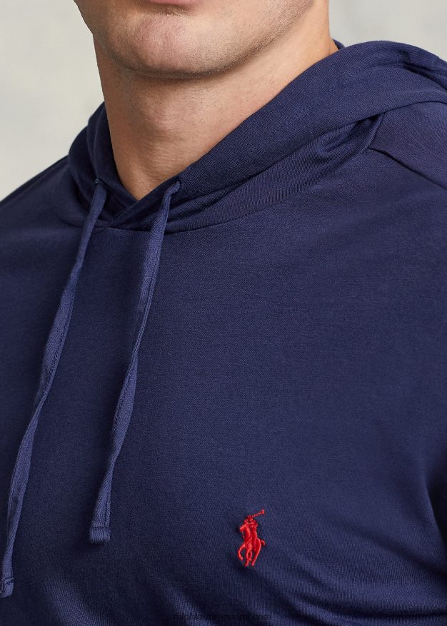 Ralph Lauren miehet jersey-hupullinen t-paita 0Z24ZR8399 muste